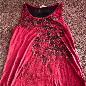 Red & black decorative tank